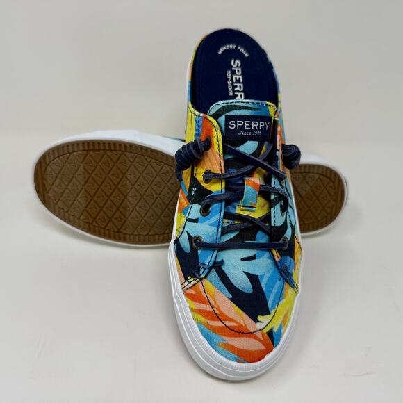 Sperry Top Sider Mule Canvas Slip On Cute Floral Womens 9M K.8.7 - Picture 9 of 13